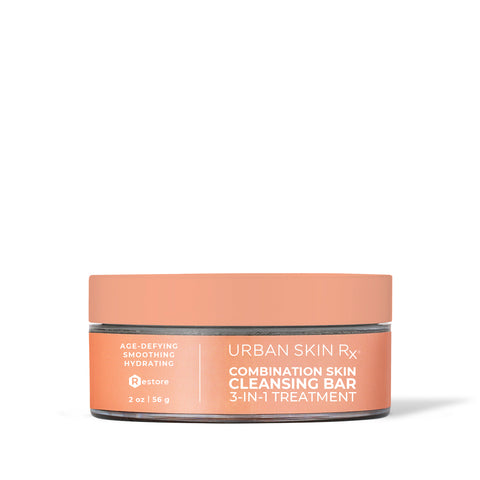 Jar of USRX Combination Skin Cleansing Bar on white background