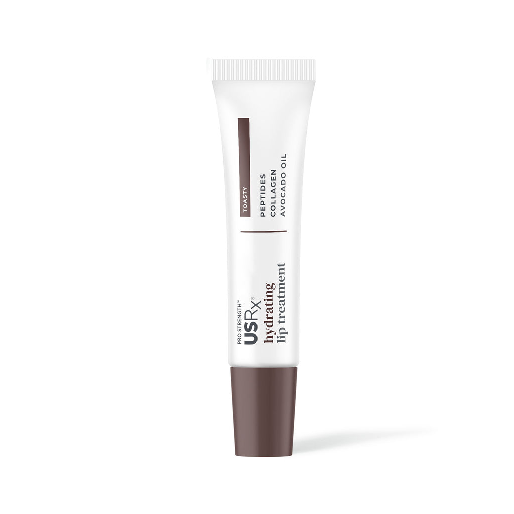 Tube of USRx Tinted Hydrating Lip Treatment on a white background