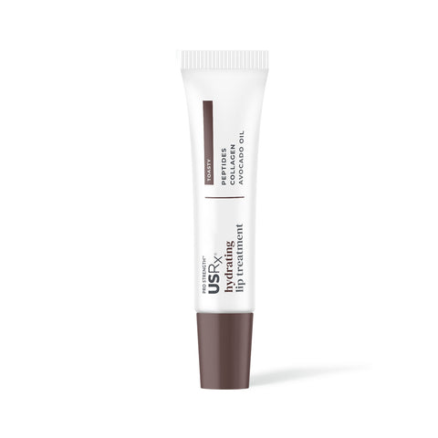 Tube of USRx Tinted Hydrating Lip Treatment on a white background