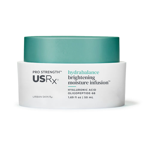 Jar of USRx HydraBalance Brightening Moisture Infusion on a white background