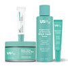 Set of four USRx skincare products on a white background