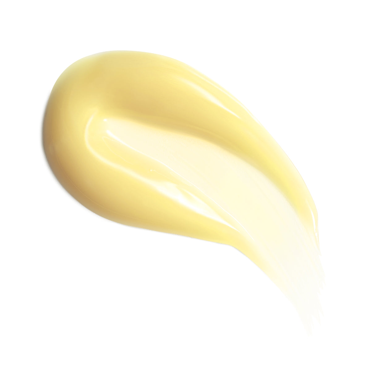 Swatch of USRx Advanced Even Tone Day & Night Treatment against a white background showing pale yellow color and creamy texture 