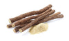Licorice root on a white background